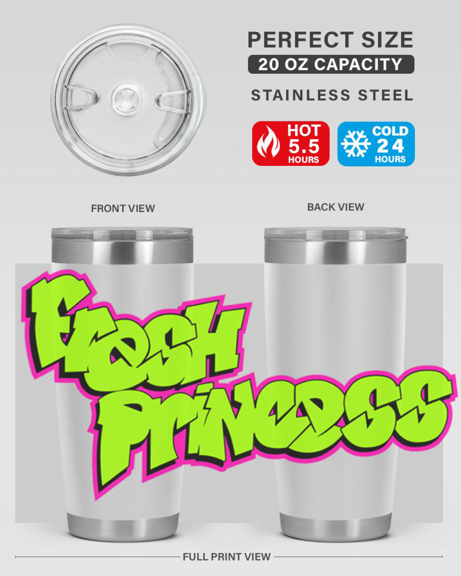 Fresh Princess 145# Cotton Tank featuring stylish black words and phrases, perfect for casual wear.