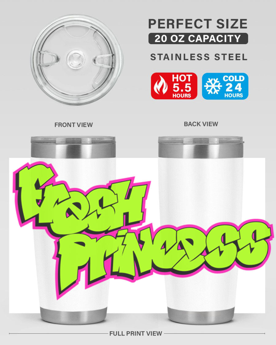 Fresh Princess 145# Cotton Tank featuring stylish black words and phrases, perfect for casual wear.