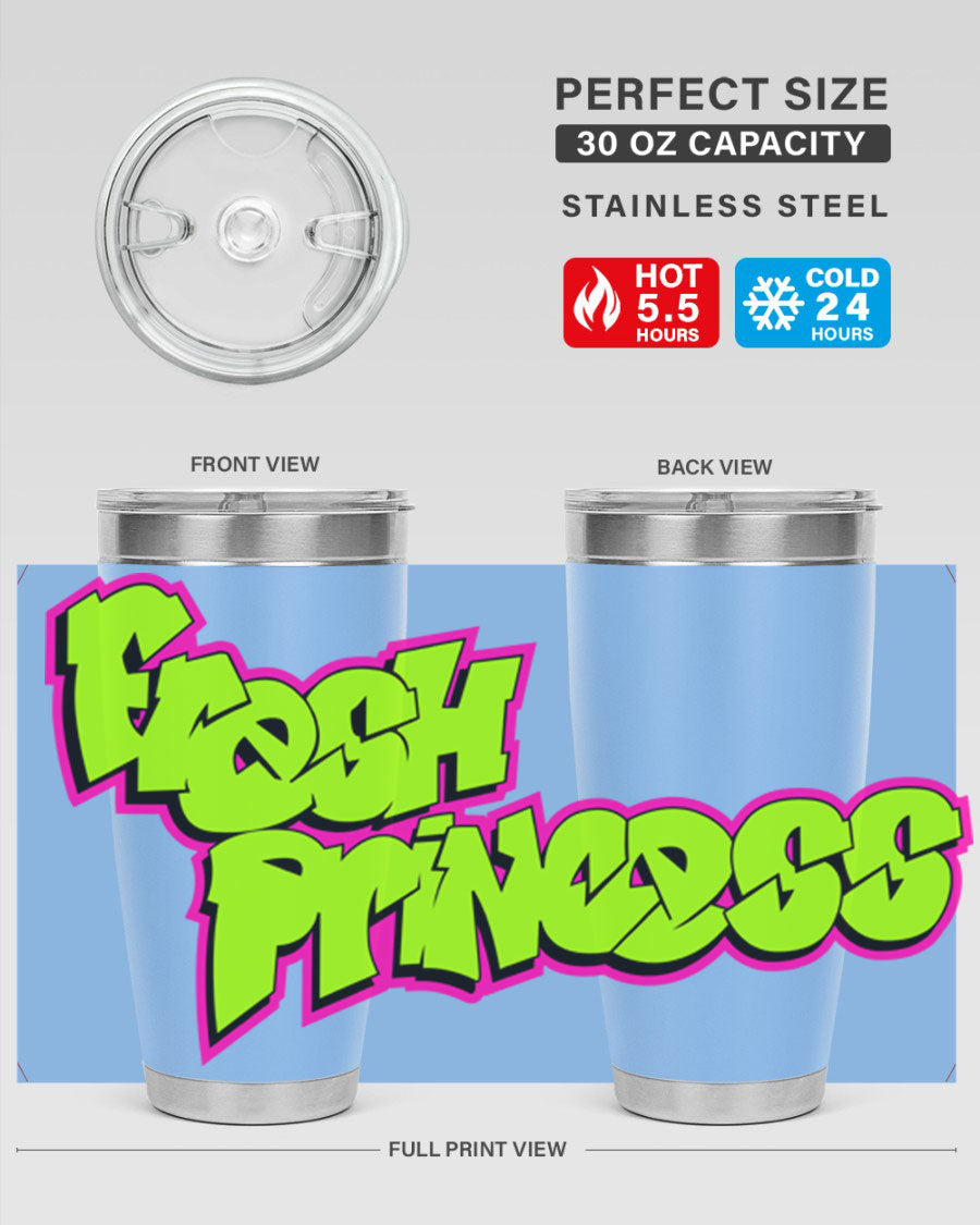 Fresh Princess 145# Cotton Tank featuring stylish black words and phrases, perfect for casual wear.