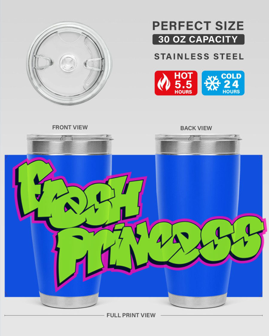 Fresh Princess 145# Cotton Tank featuring stylish black words and phrases, perfect for casual wear.