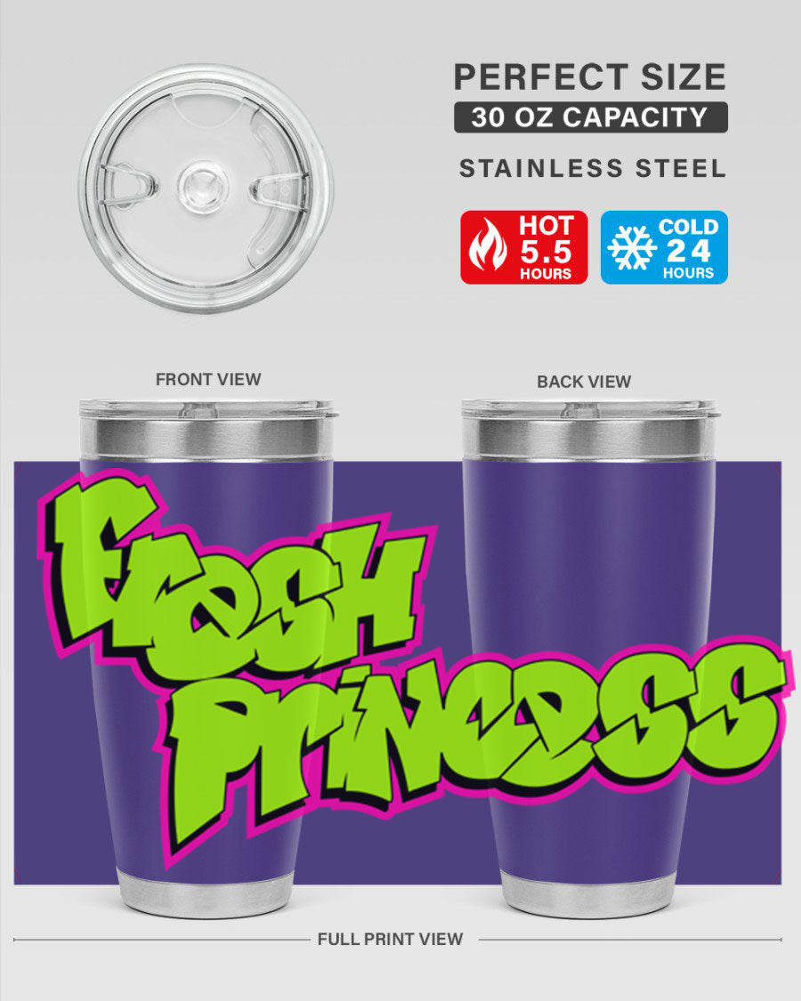 Fresh Princess 145# Cotton Tank featuring stylish black words and phrases, perfect for casual wear.