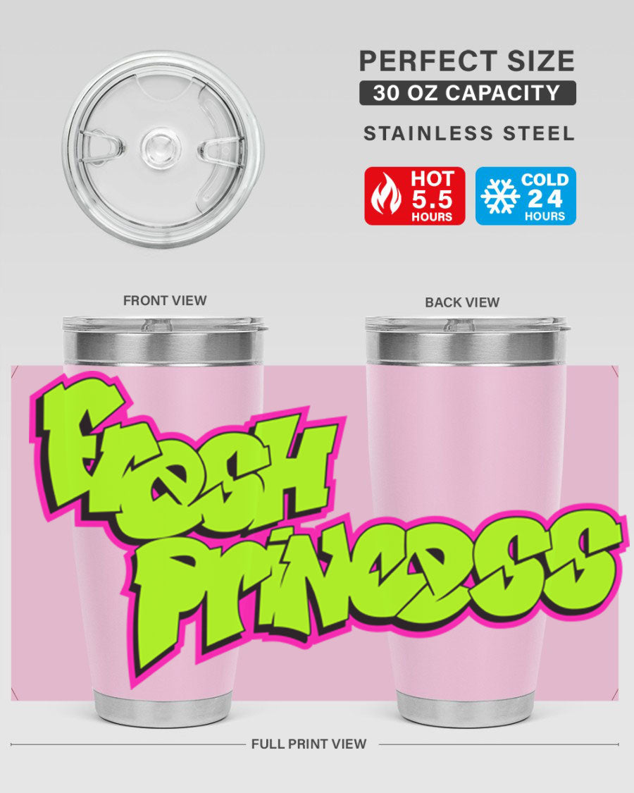 Fresh Princess 145# Cotton Tank featuring stylish black words and phrases, perfect for casual wear.