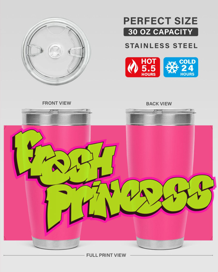 Fresh Princess 145# Cotton Tank featuring stylish black words and phrases, perfect for casual wear.