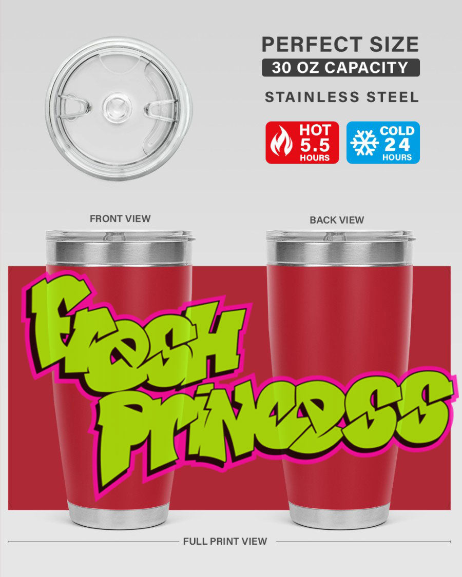 Fresh Princess 145# Cotton Tank featuring stylish black words and phrases, perfect for casual wear.