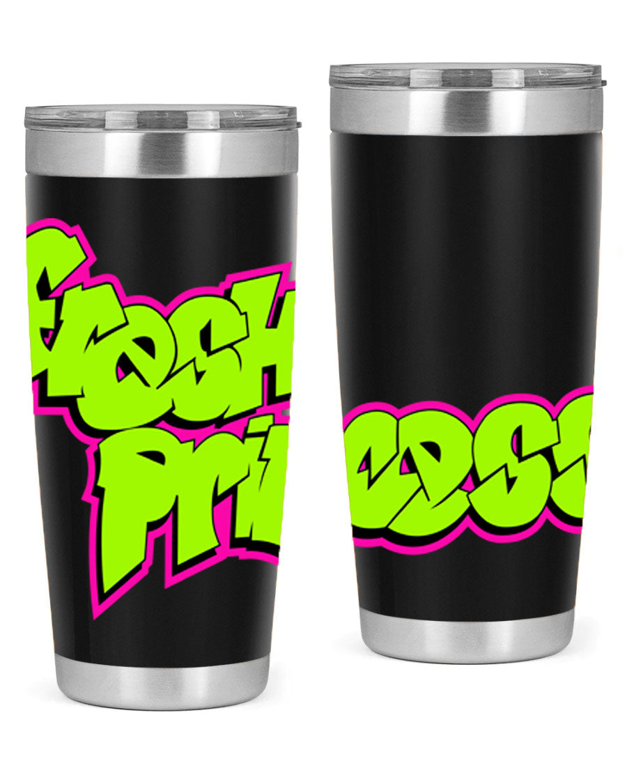 Fresh Princess 145# Cotton Tank featuring stylish black words and phrases, perfect for casual wear.