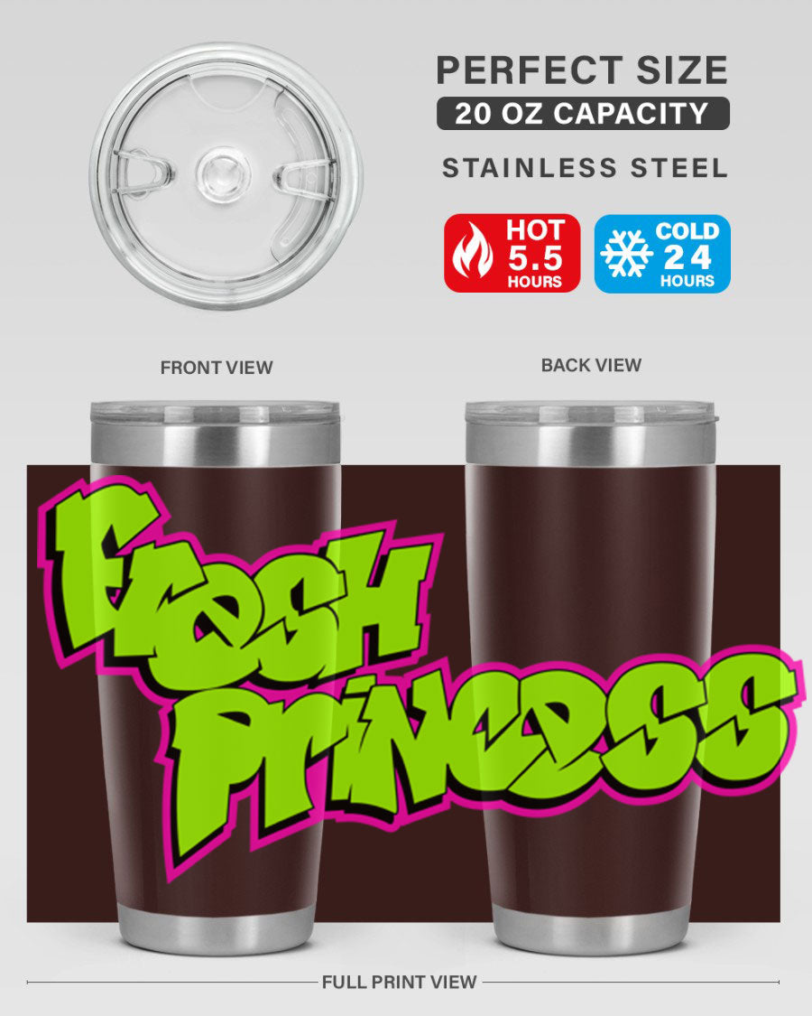 Fresh Princess 145# Cotton Tank featuring stylish black words and phrases, perfect for casual wear.