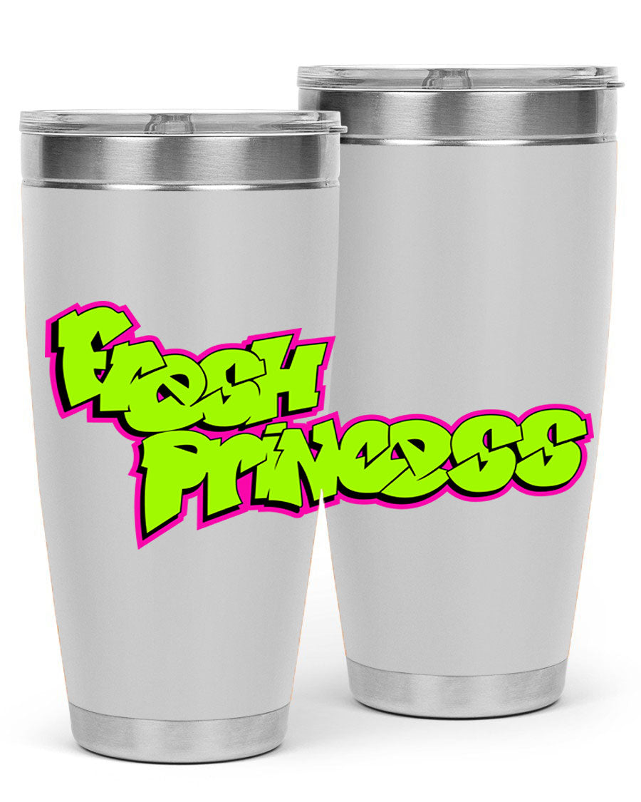 Fresh Princess 145# Cotton Tank featuring stylish black words and phrases, perfect for casual wear.