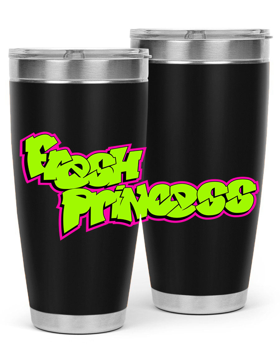 Fresh Princess 145# Cotton Tank featuring stylish black words and phrases, perfect for casual wear.