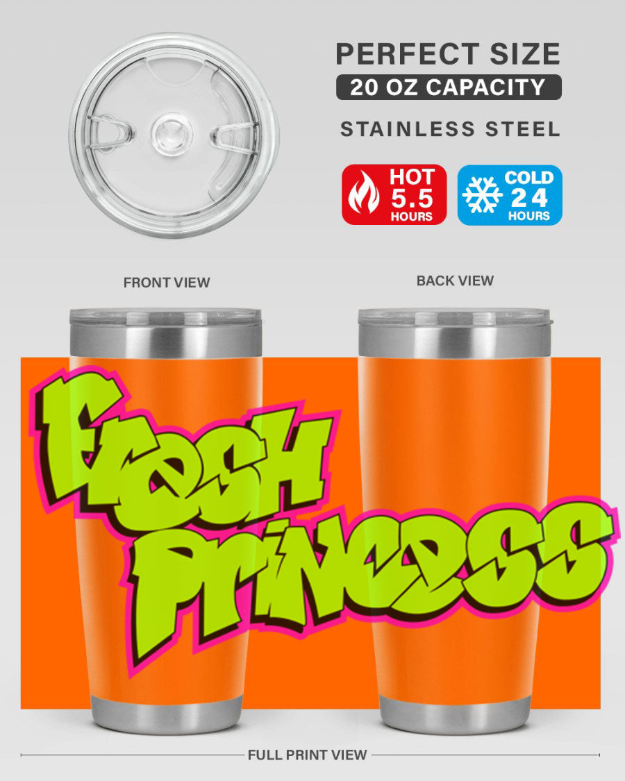 Fresh Princess 145# Cotton Tank featuring stylish black words and phrases, perfect for casual wear.