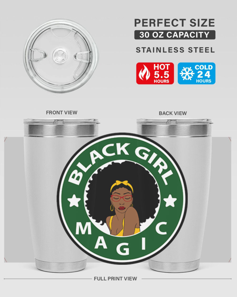 Front 37# Tumbler in stainless steel with a sleek design, showcasing its double wall vacuum insulation and drink-thru lid.