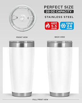 Funny Coffee Lover Night Owl Tumblers in 20oz and 30oz sizes, showcasing double wall vacuum stainless steel design with humorous print.