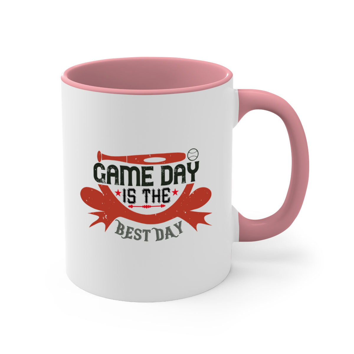 Game Day is the Best Day 1226# football mug with a glossy finish and colored handle, available in multiple colors.