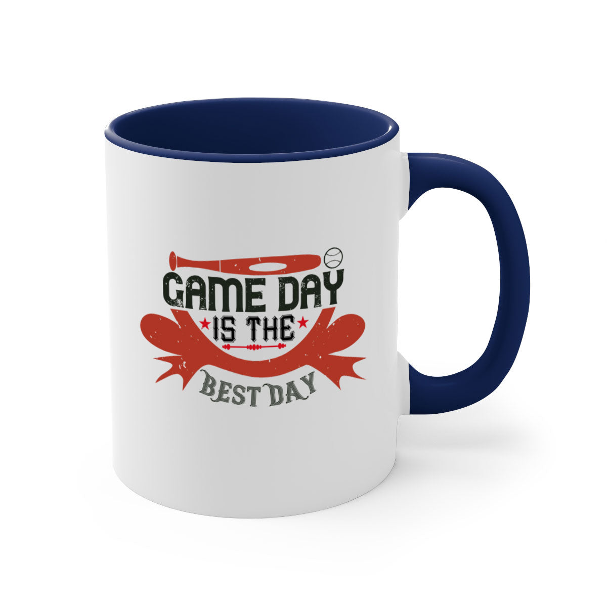 Game Day is the Best Day 1226# football mug with a glossy finish and colored handle, available in multiple colors.