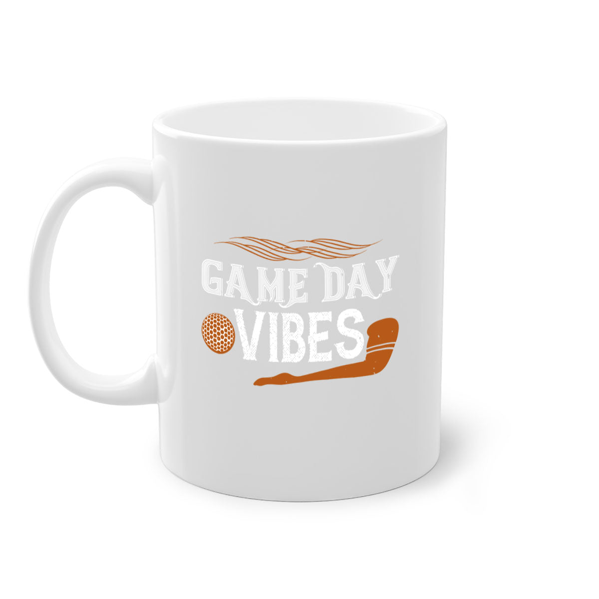 Game Day Vibes 1222# Mug featuring a glossy finish, colored handle, and interior, available in multiple colors.