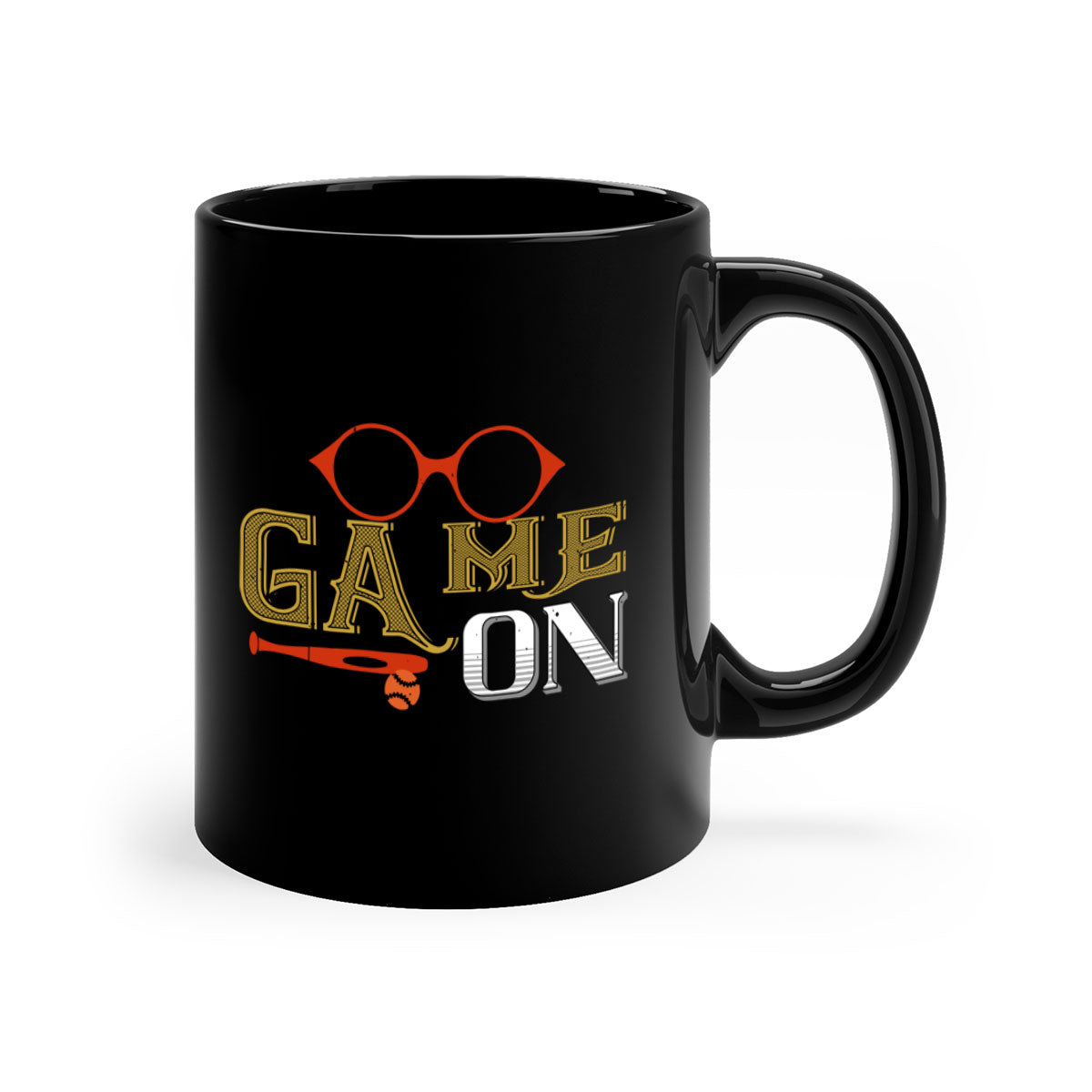 Game on 1219# football mug featuring a glossy finish, colored handle, and interior, available in five colors.