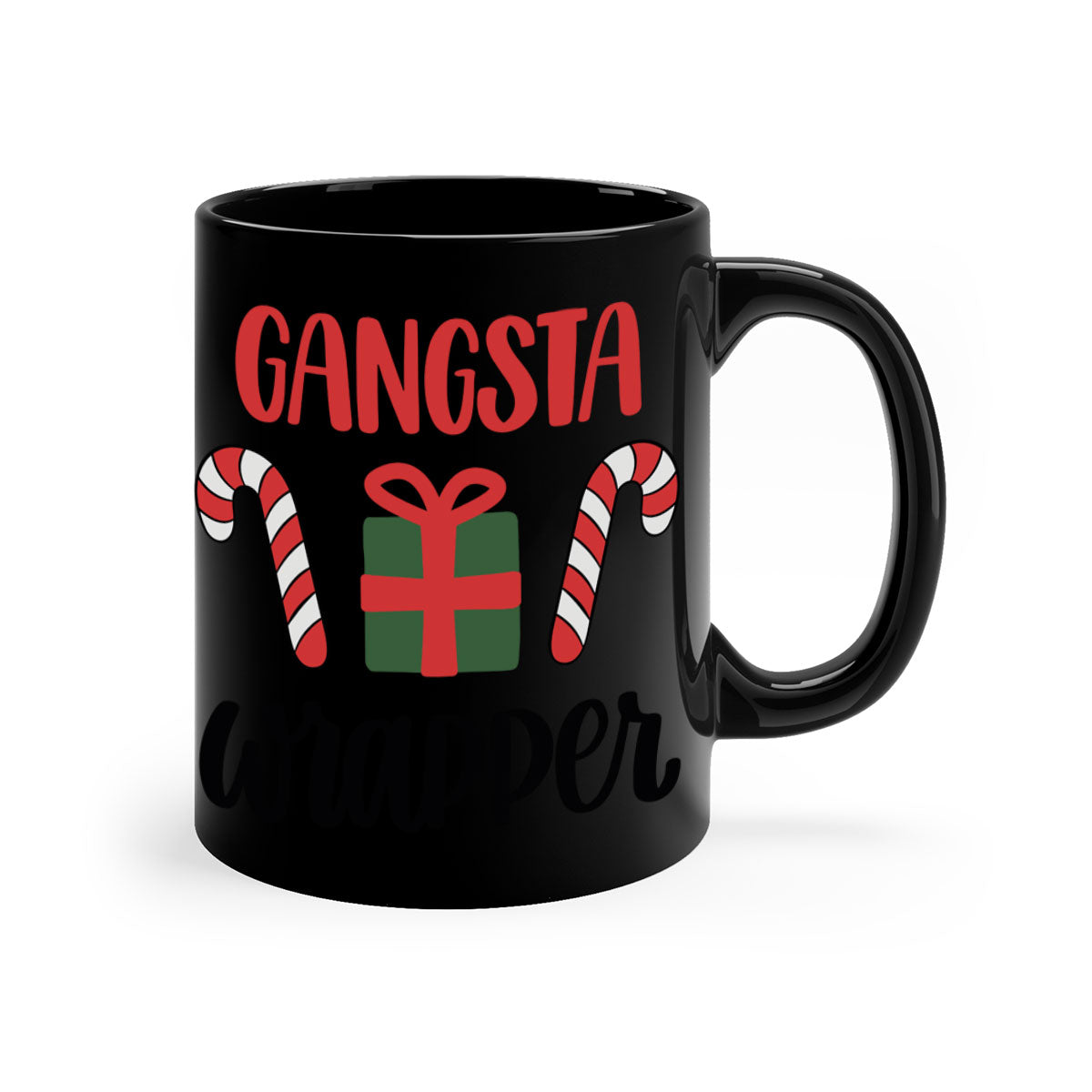 Gangsta Wrapper 150# Mug featuring a glossy finish with a colored handle and interior, available in multiple colors.