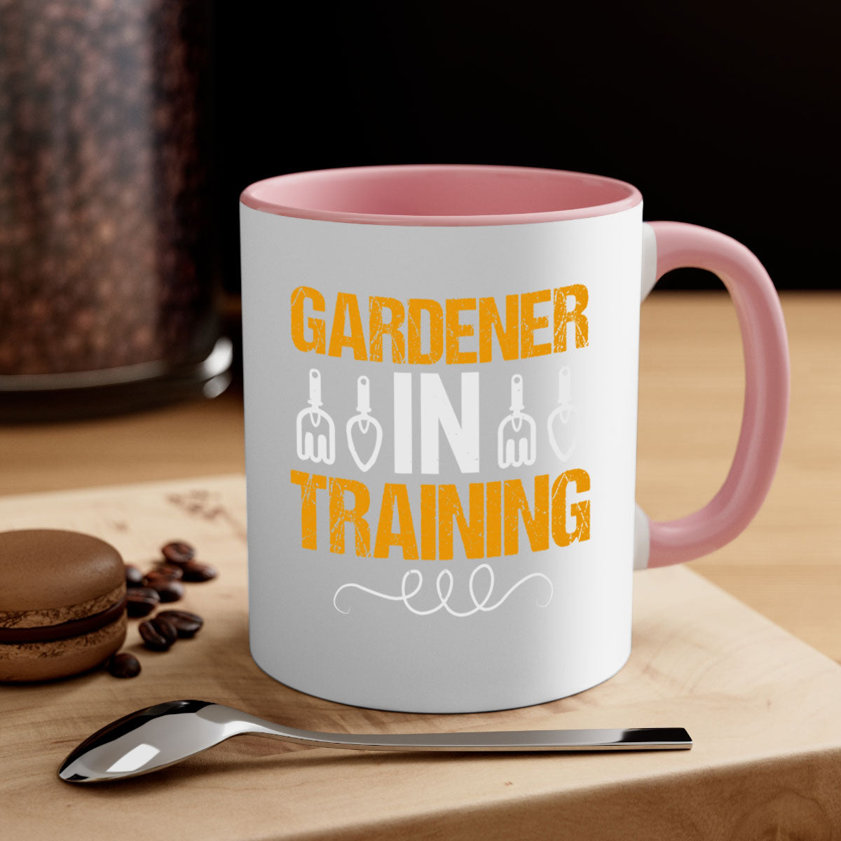 Garderner in Training 61# Mug featuring a glossy finish, colored handle, and interior, available in five vibrant colors.