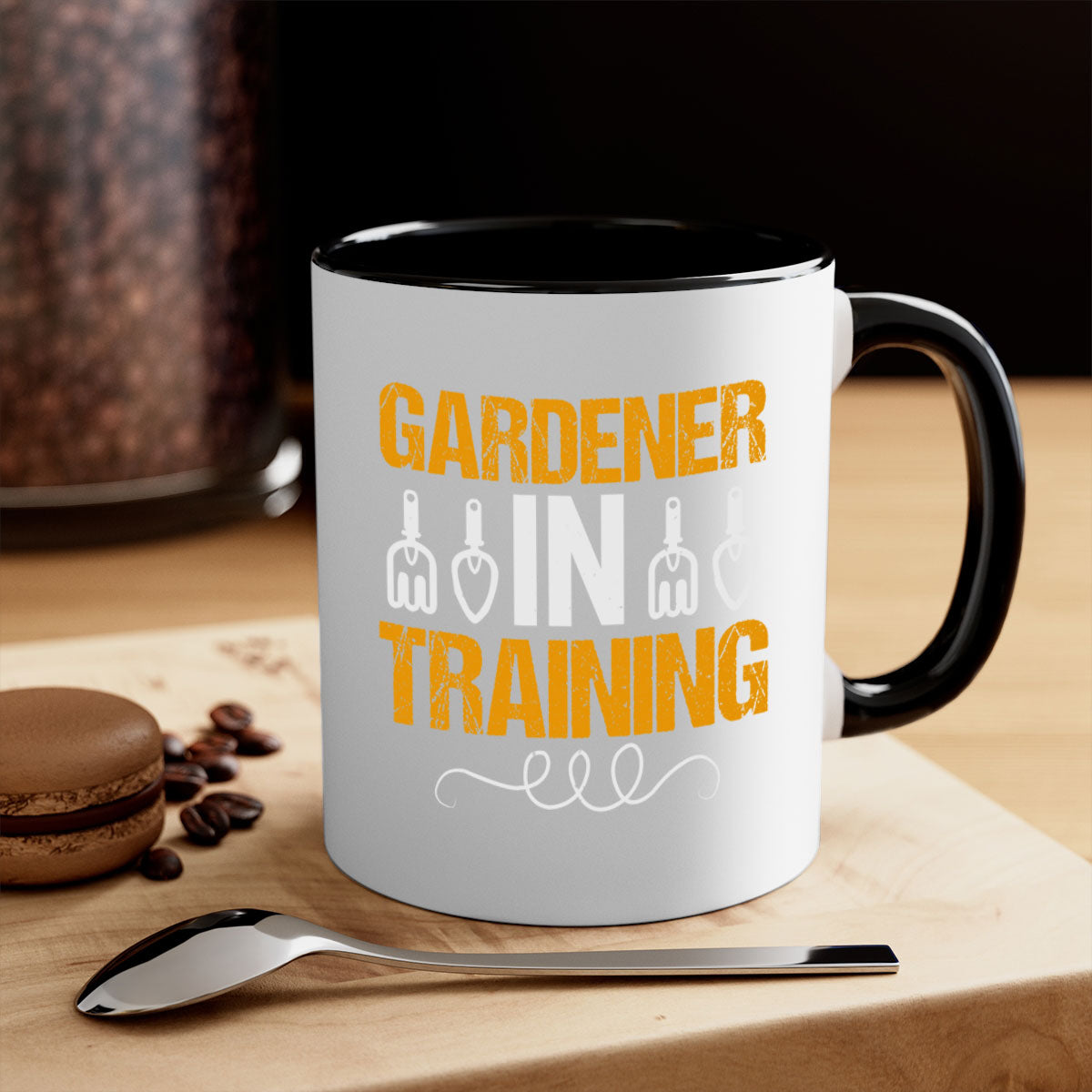 Garderner in Training 61# Mug featuring a glossy finish, colored handle, and interior, available in five vibrant colors.