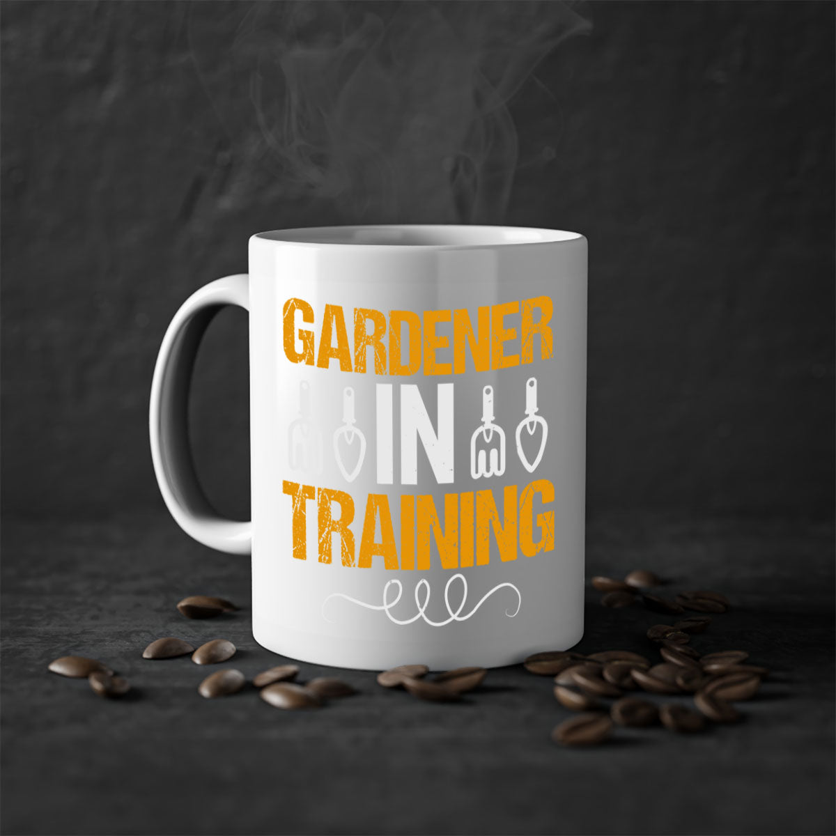 Garderner in Training 61# Mug featuring a glossy finish, colored handle, and interior, available in five vibrant colors.