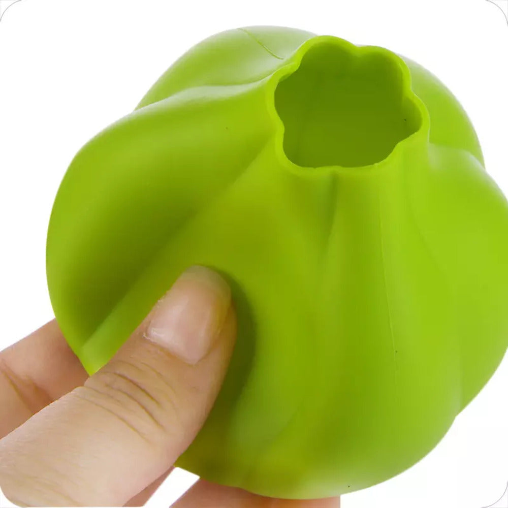 Silicone Garlic Peeler in garlic shape, designed for easy peeling of garlic cloves while keeping hands odor-free.