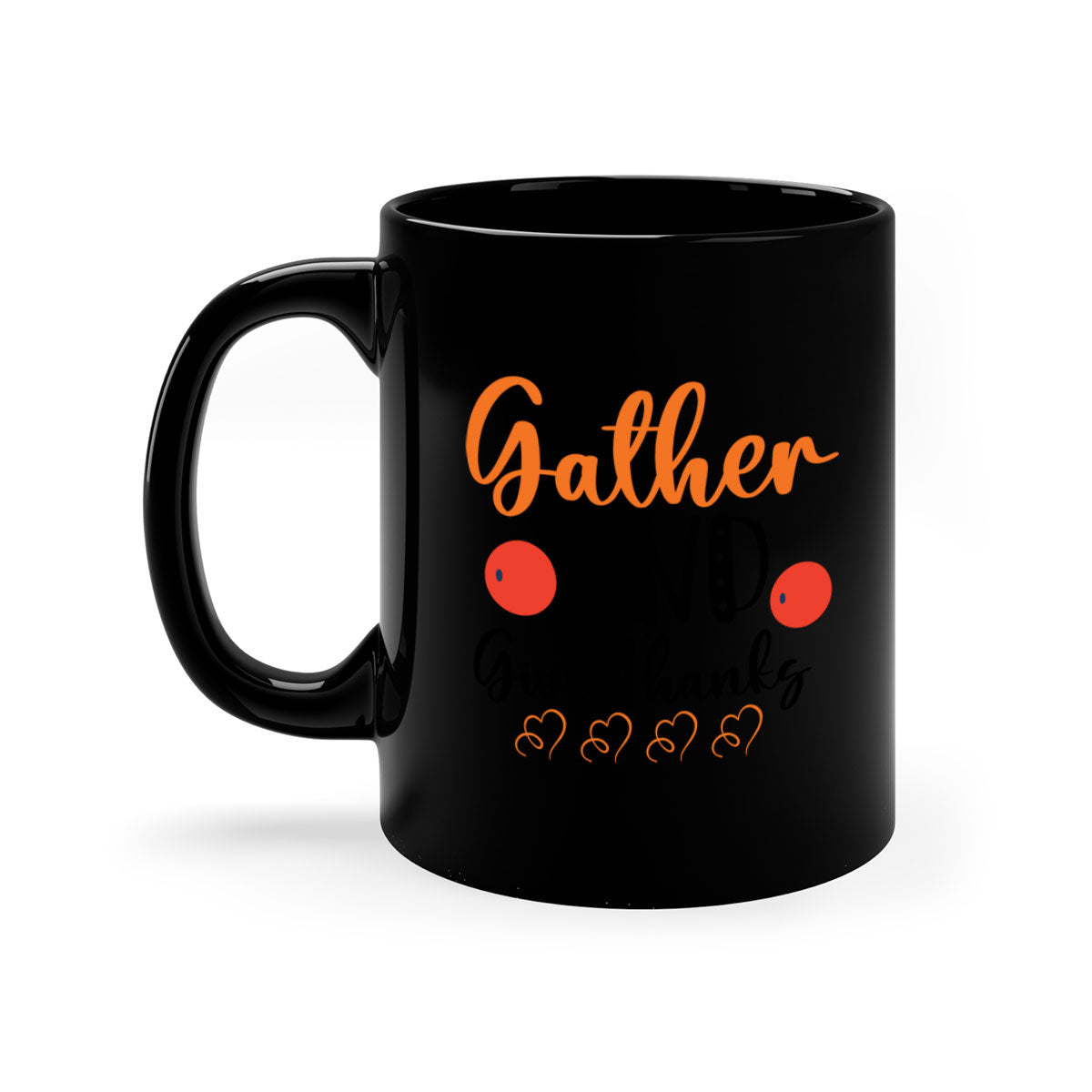 Gather And Give Thanks 188# Mug featuring a two-tone design with a colored handle and glossy finish, available in multiple colors.