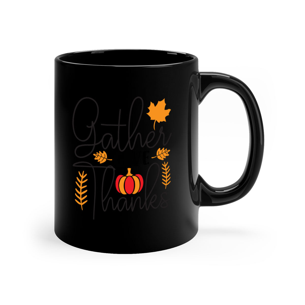 Gathergivethanks 191# Mug featuring a two-tone design with a colored handle and glossy finish, available in multiple colors.