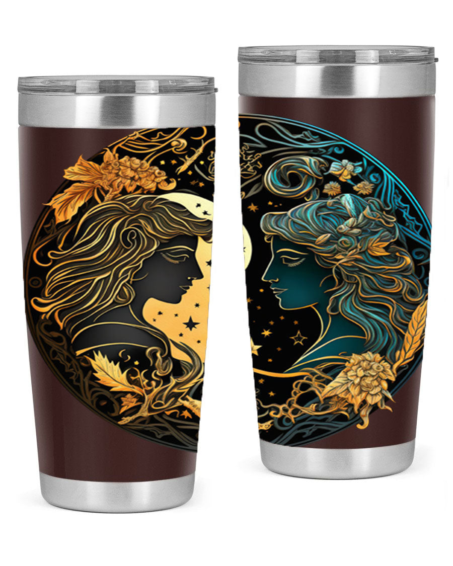 Gemini 216# 20oz Tumbler made of stainless steel with a sleek design, featuring a press-in lid and copper lining for insulation.