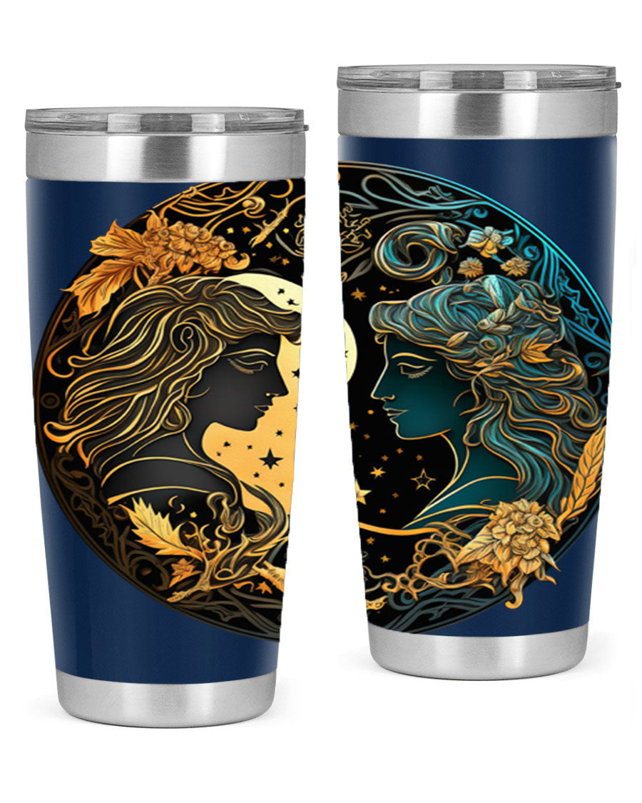 Gemini 216# 20oz Tumbler made of stainless steel with a sleek design, featuring a press-in lid and copper lining for insulation.