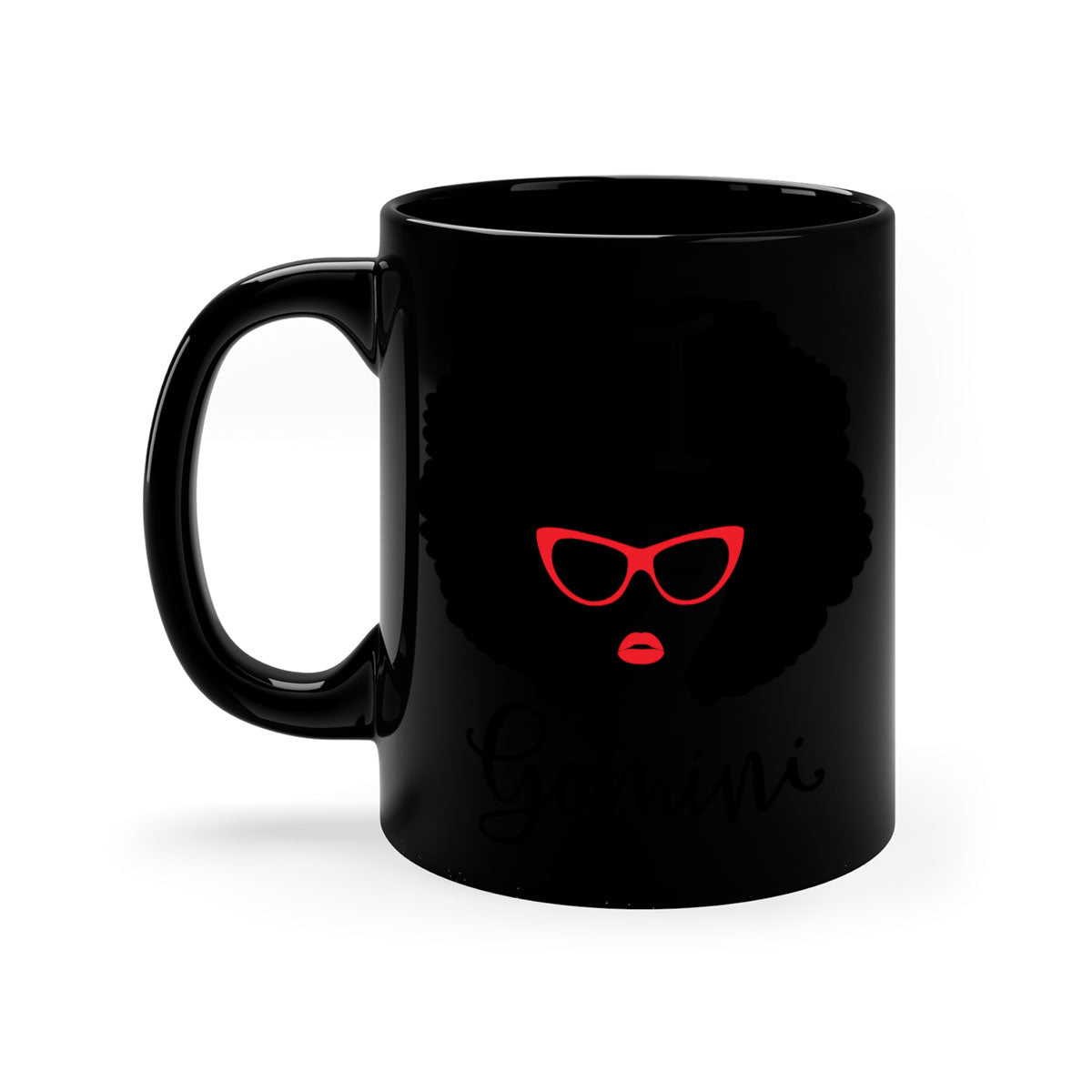 Gemini 235# Zodiac Mug with a glossy finish, featuring a colored handle and interior, available in multiple colors.