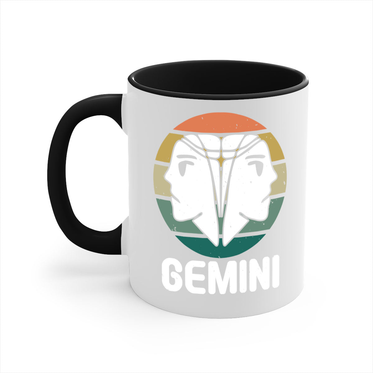 Gemini 236# Zodiac Mug with a glossy finish, featuring a colored handle and interior, available in five vibrant colors.