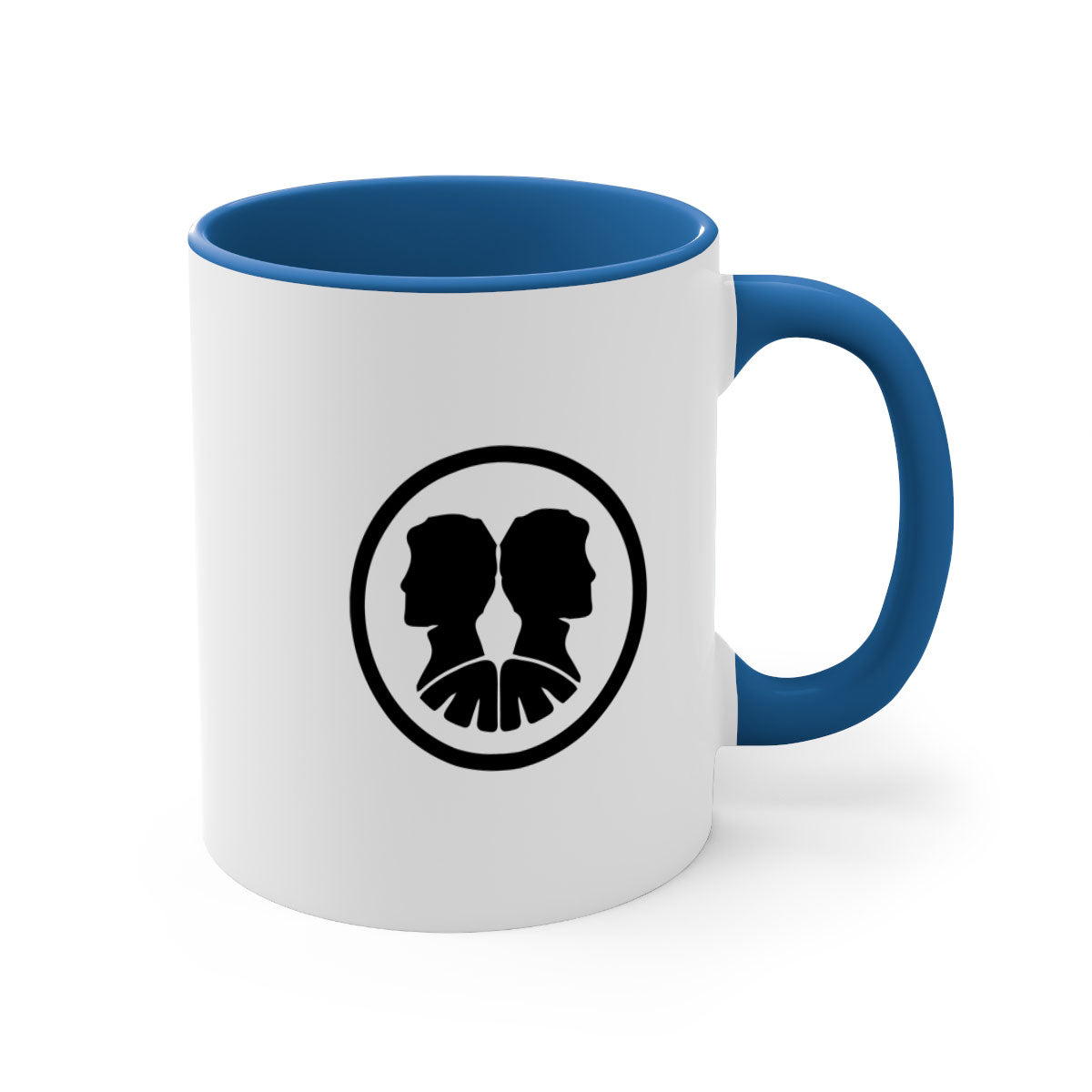Gemini 238# Zodiac Mug with a glossy finish, featuring a colored handle and interior, available in multiple colors.