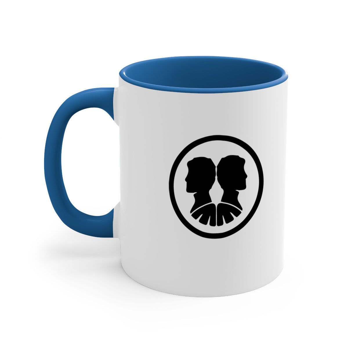 Gemini 238# Zodiac Mug with a glossy finish, featuring a colored handle and interior, available in multiple colors.
