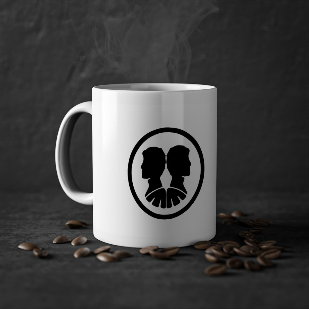 Gemini 238# Zodiac Mug with a glossy finish, featuring a colored handle and interior, available in multiple colors.