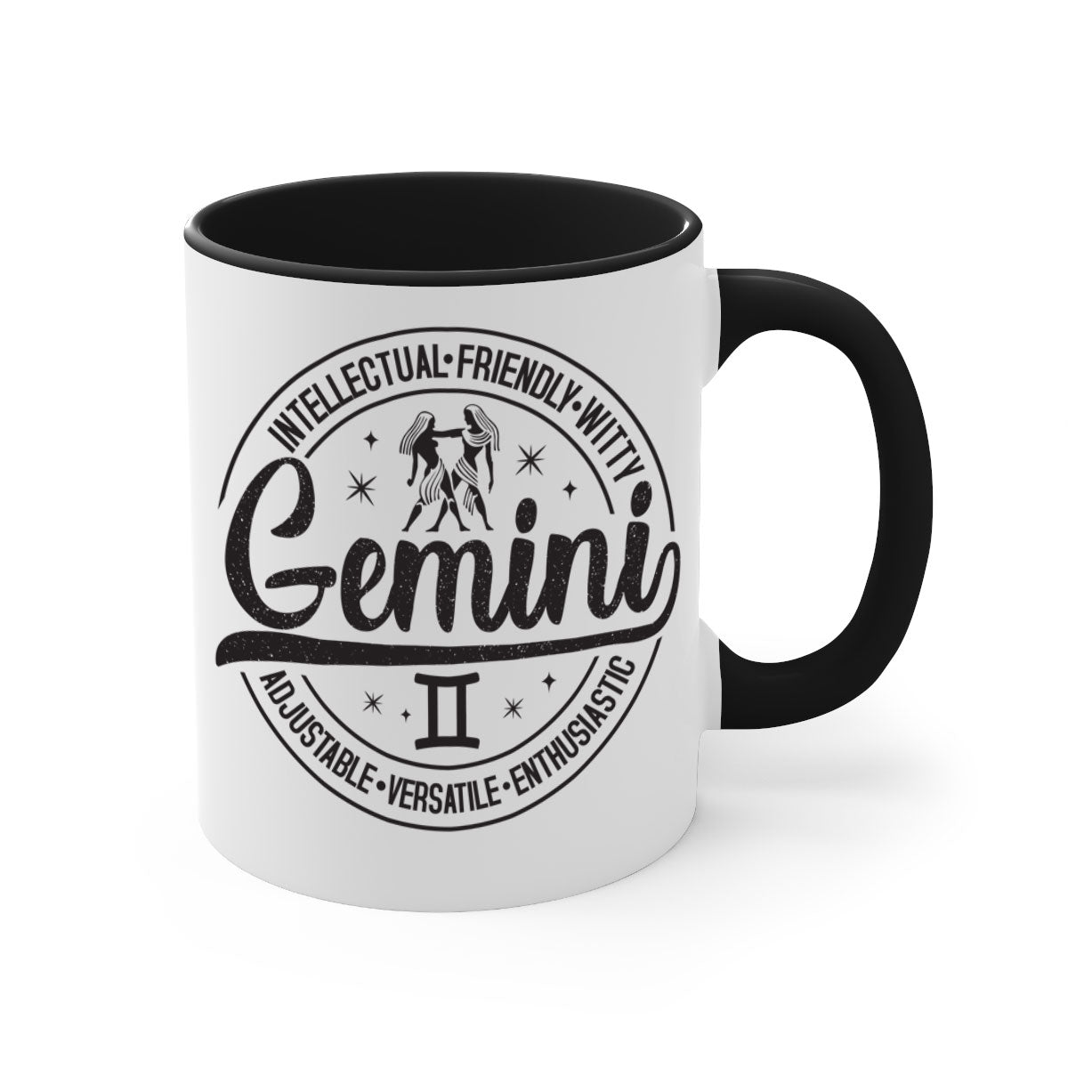 Gemini 225# Mug featuring a two-tone design with a colored handle and glossy finish, available in multiple colors.
