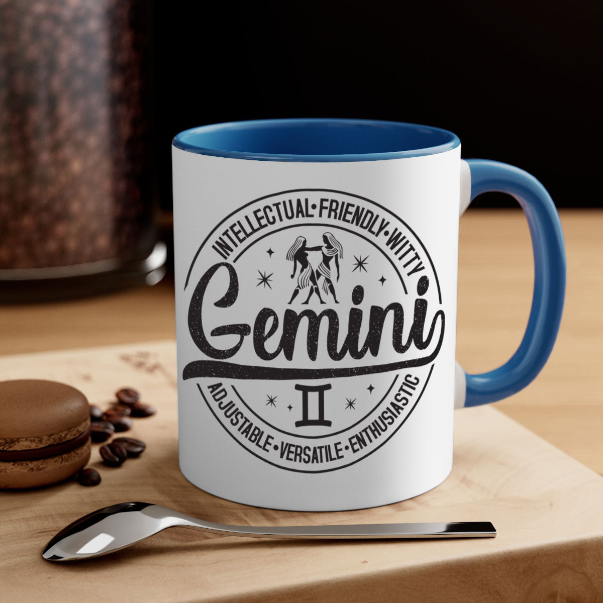 Gemini 225# Mug featuring a two-tone design with a colored handle and glossy finish, available in multiple colors.