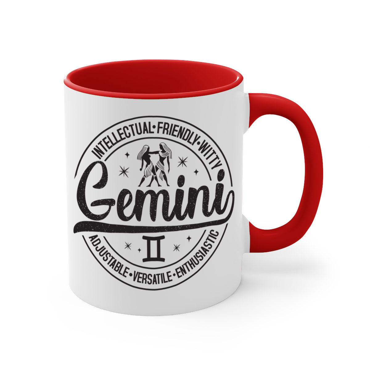 Gemini 225# Mug featuring a two-tone design with a colored handle and glossy finish, available in multiple colors.