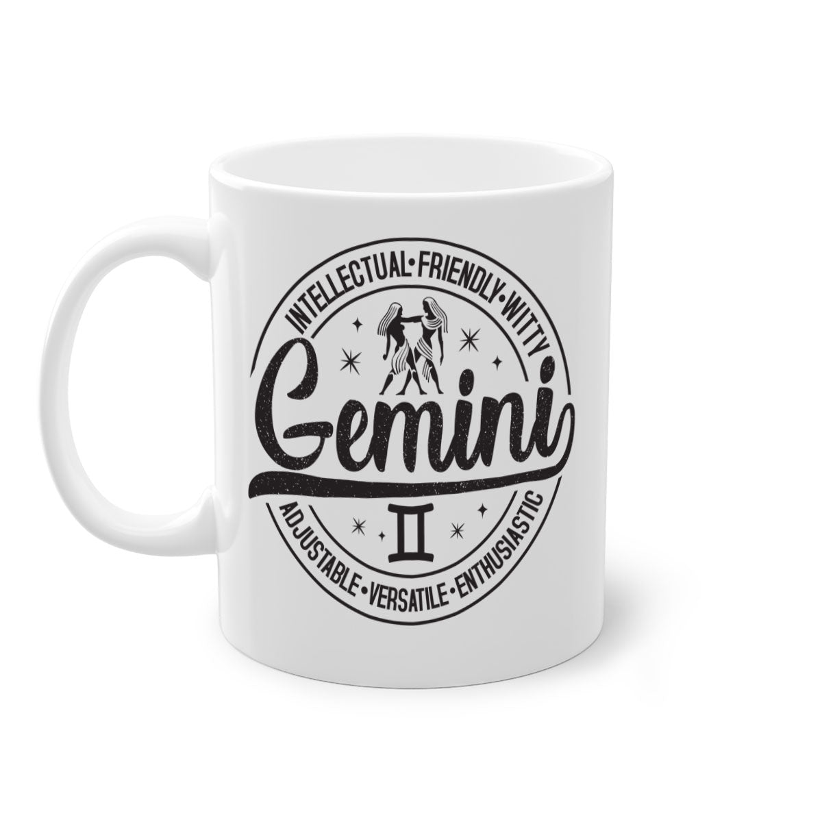 Gemini 225# Mug featuring a two-tone design with a colored handle and glossy finish, available in multiple colors.