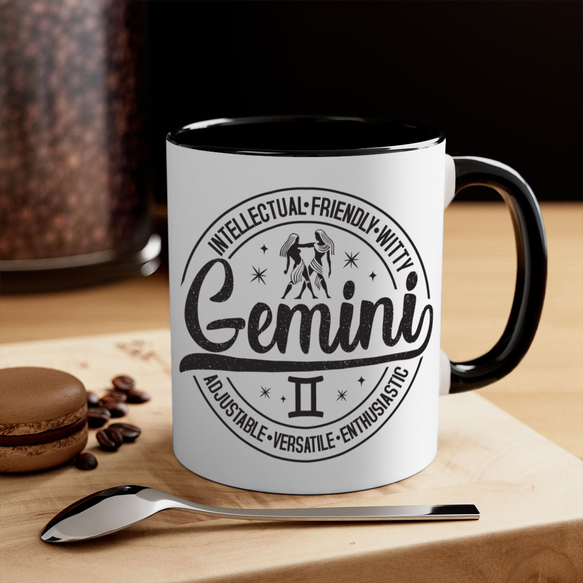 Gemini 225# Mug featuring a two-tone design with a colored handle and glossy finish, available in multiple colors.