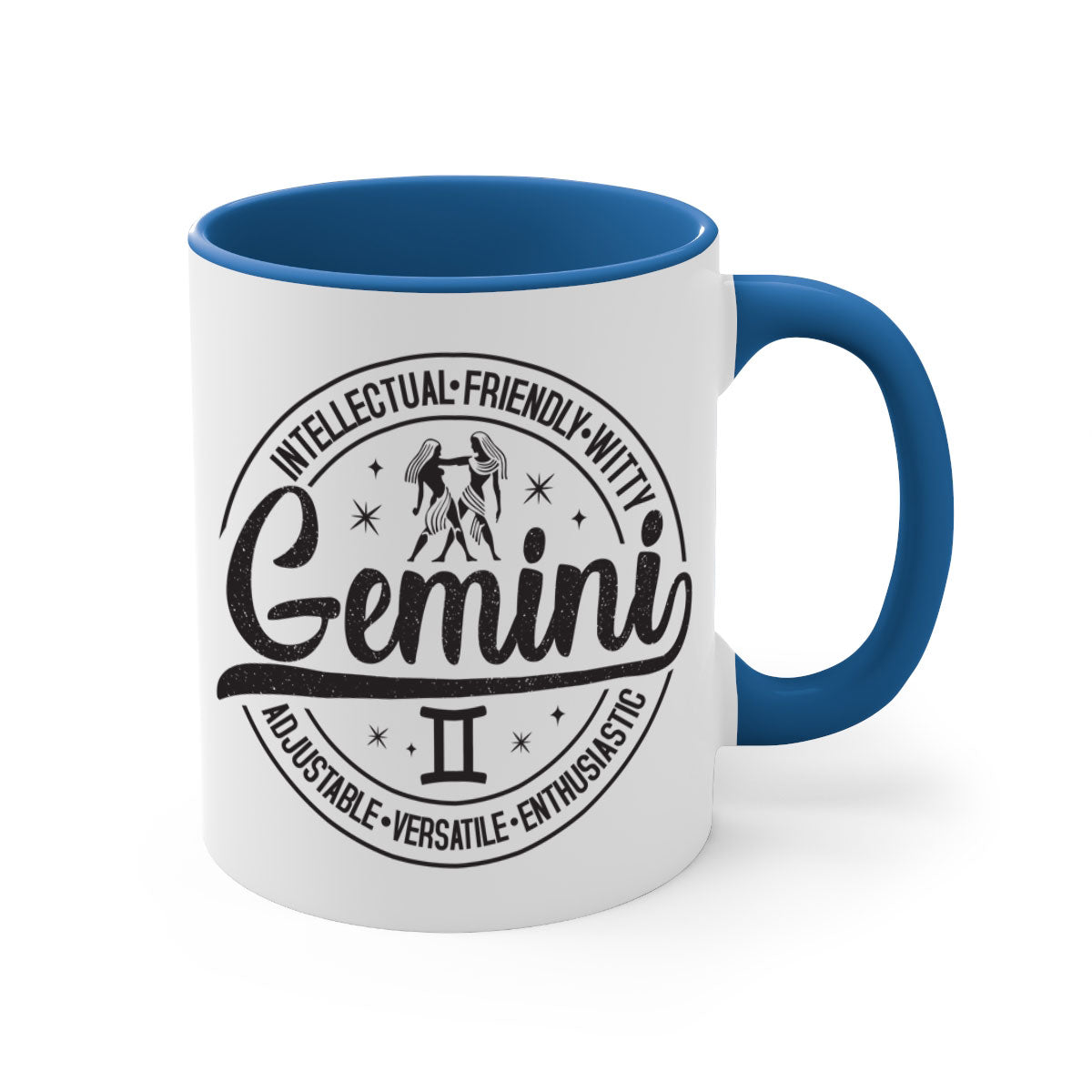 Gemini 225# Mug featuring a two-tone design with a colored handle and glossy finish, available in multiple colors.