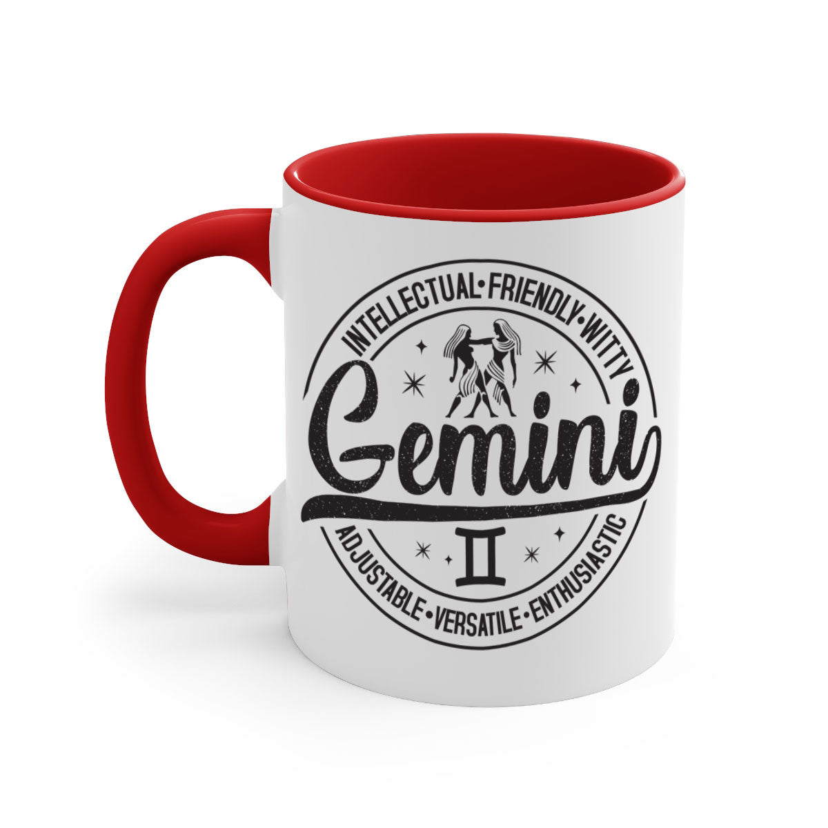Gemini 225# Mug featuring a two-tone design with a colored handle and glossy finish, available in multiple colors.