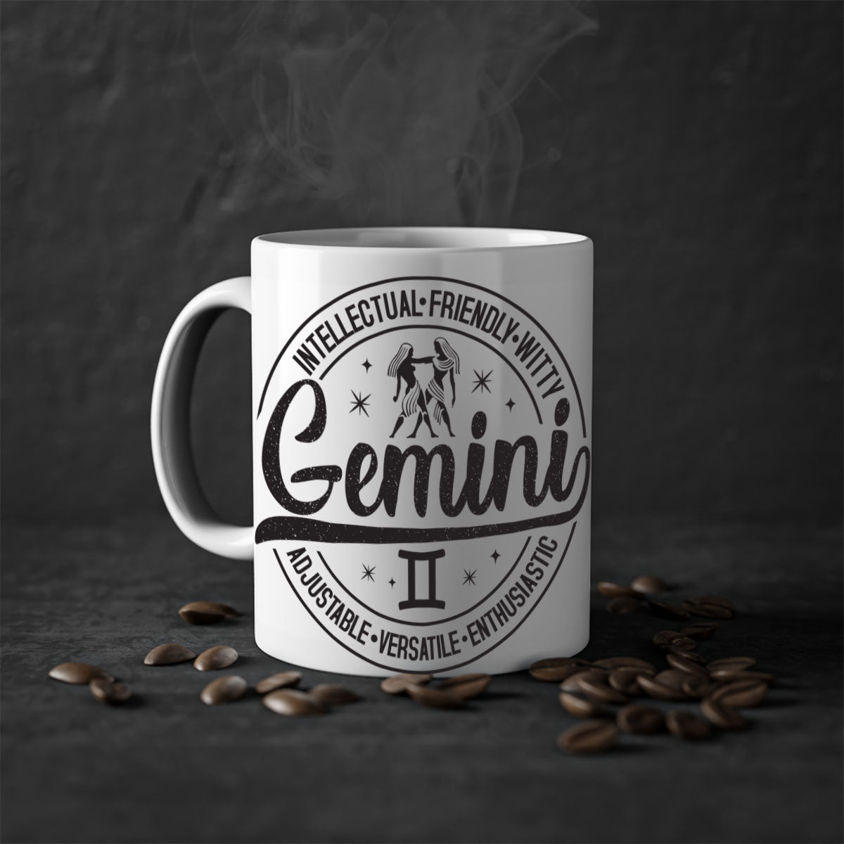 Gemini 225# Mug featuring a two-tone design with a colored handle and glossy finish, available in multiple colors.