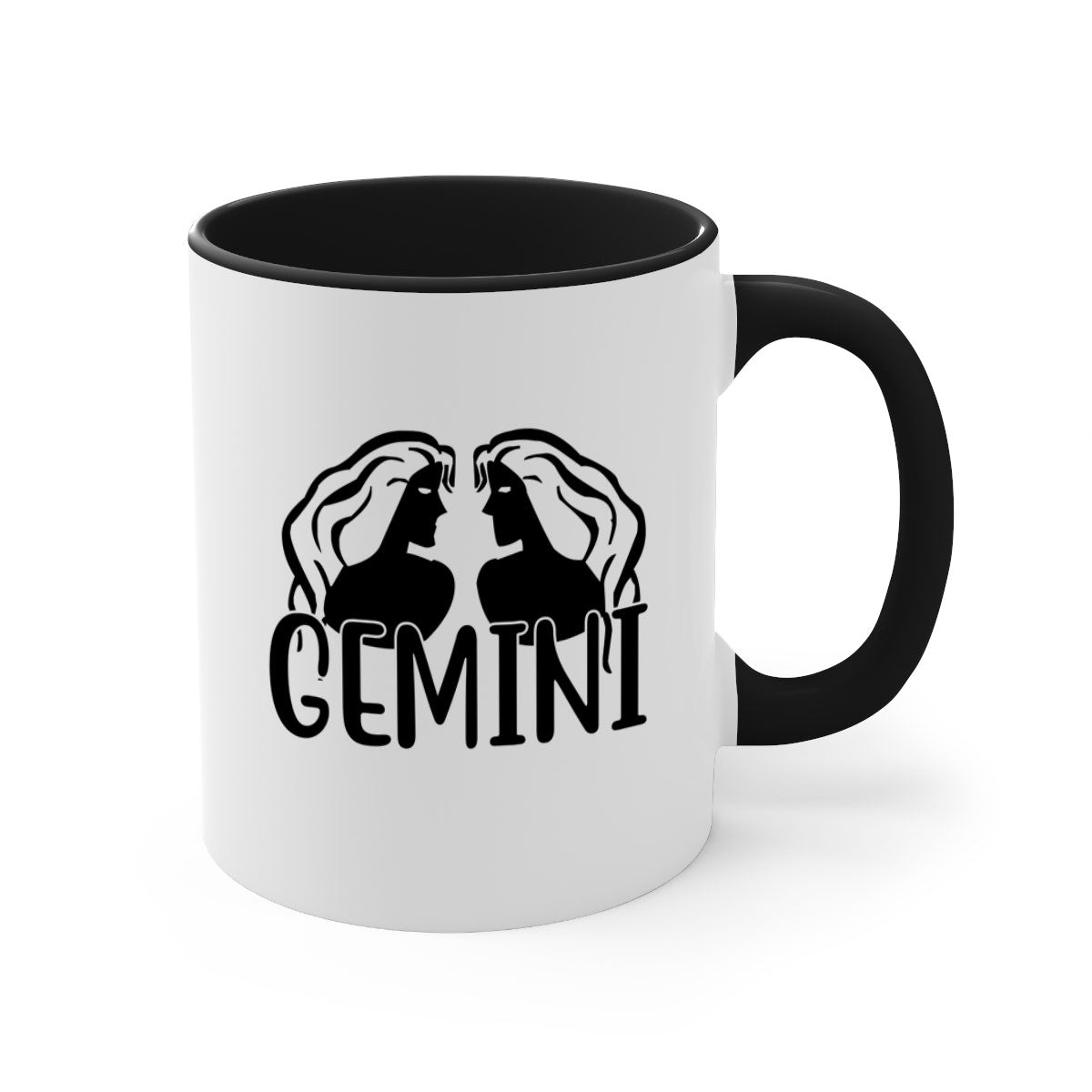 Gemini 227# Zodiac Mug with colorful handle and interior, showcasing a glossy finish and zodiac design.