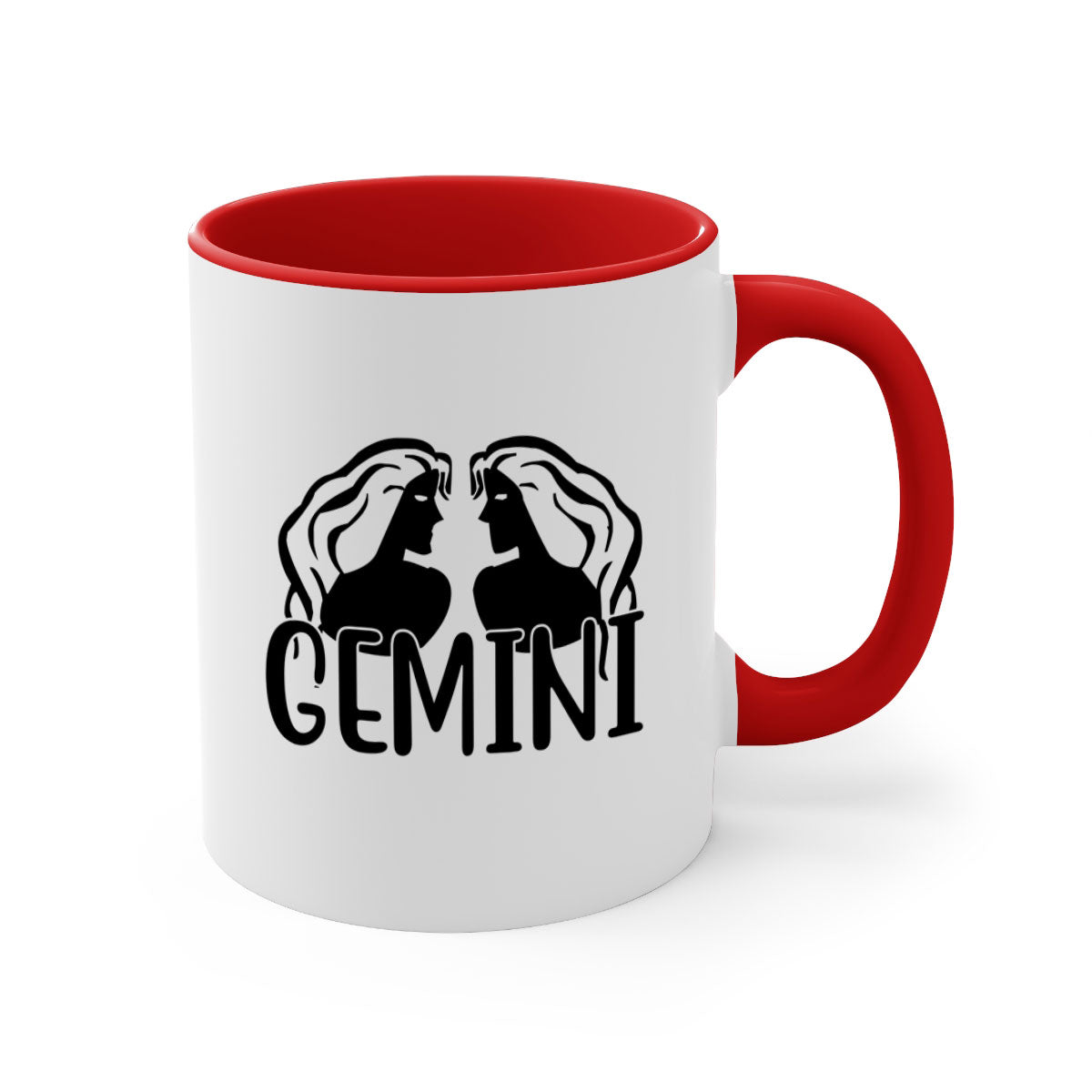 Gemini 227# Zodiac Mug with colorful handle and interior, showcasing a glossy finish and zodiac design.