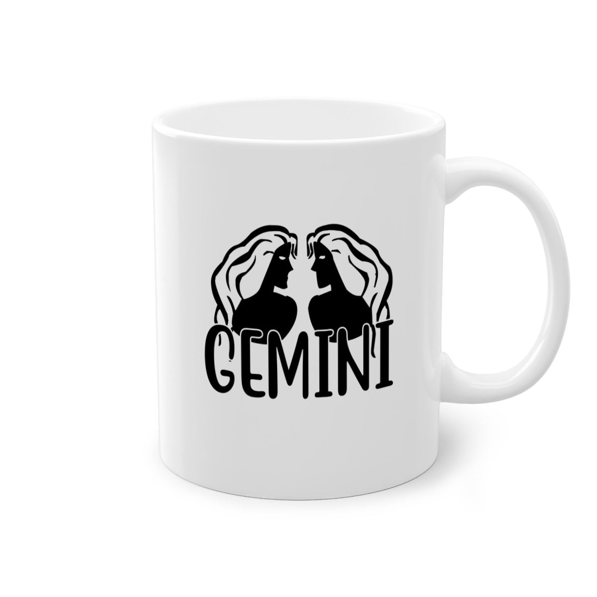 Gemini 227# Zodiac Mug with colorful handle and interior, showcasing a glossy finish and zodiac design.