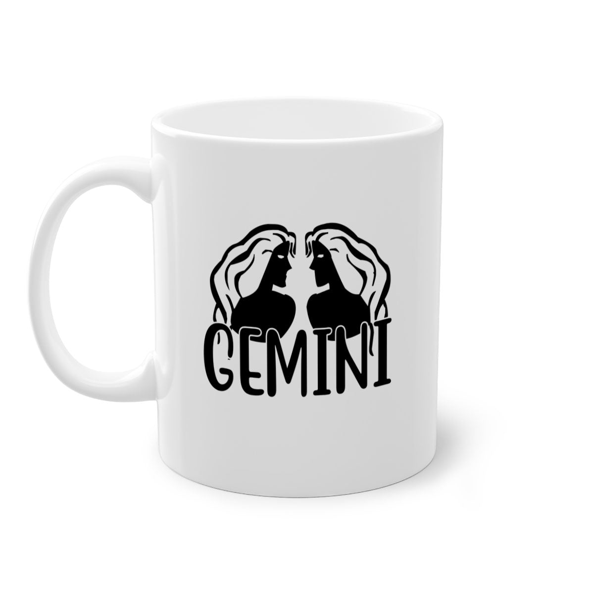 Gemini 227# Zodiac Mug with colorful handle and interior, showcasing a glossy finish and zodiac design.