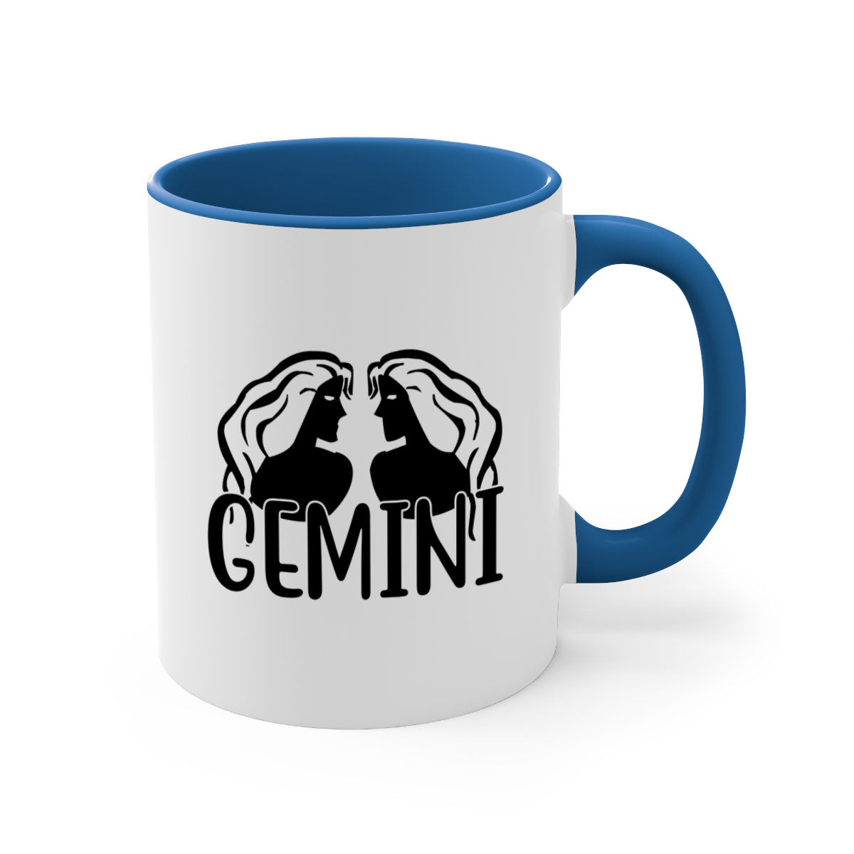 Gemini 227# Zodiac Mug with colorful handle and interior, showcasing a glossy finish and zodiac design.