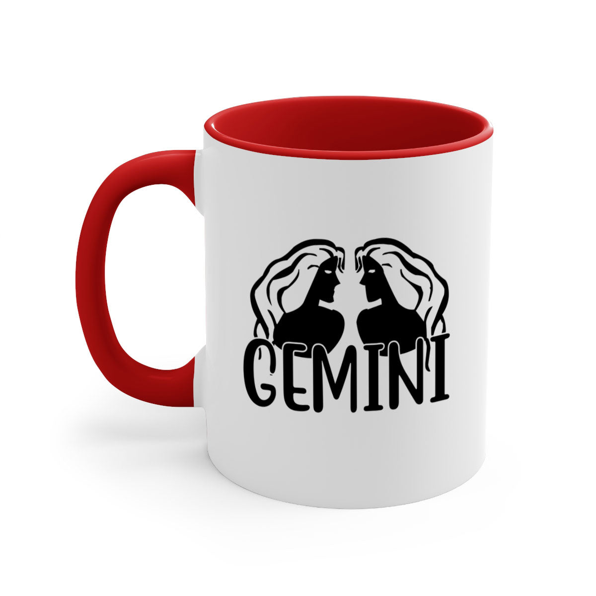 Gemini 227# Zodiac Mug with colorful handle and interior, showcasing a glossy finish and zodiac design.