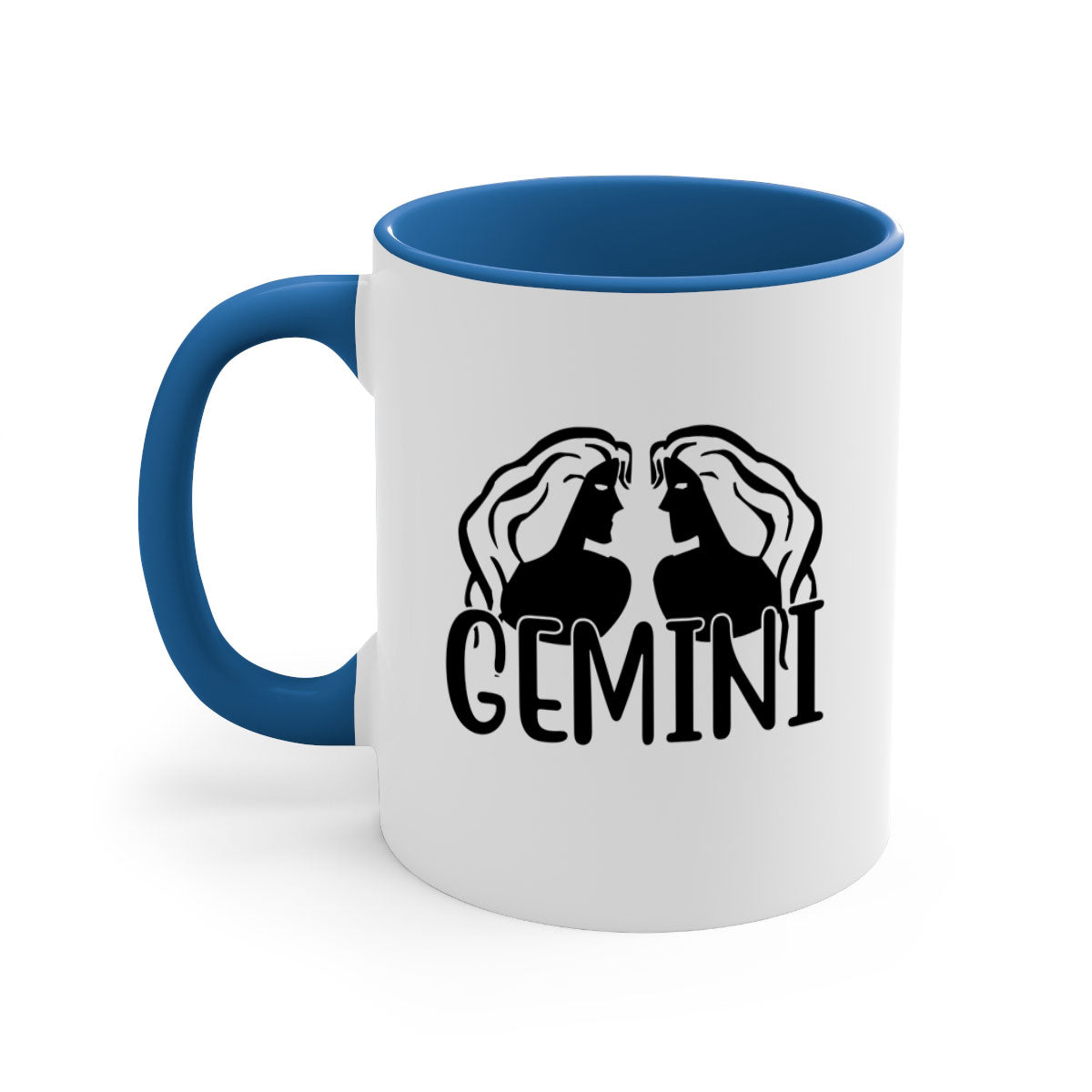 Gemini 227# Zodiac Mug with colorful handle and interior, showcasing a glossy finish and zodiac design.