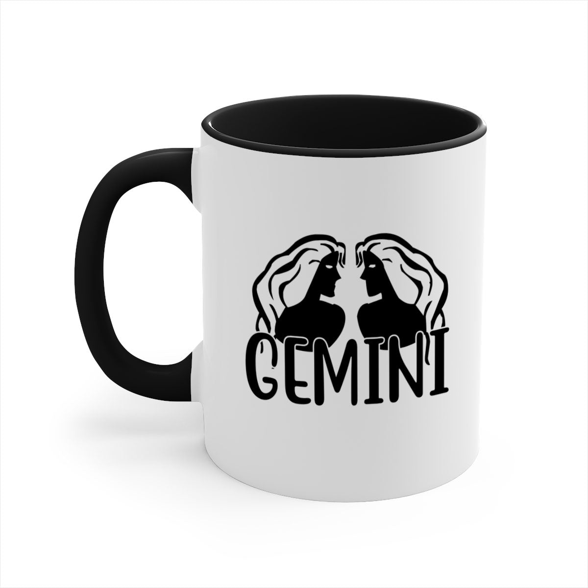 Gemini 227# Zodiac Mug with colorful handle and interior, showcasing a glossy finish and zodiac design.