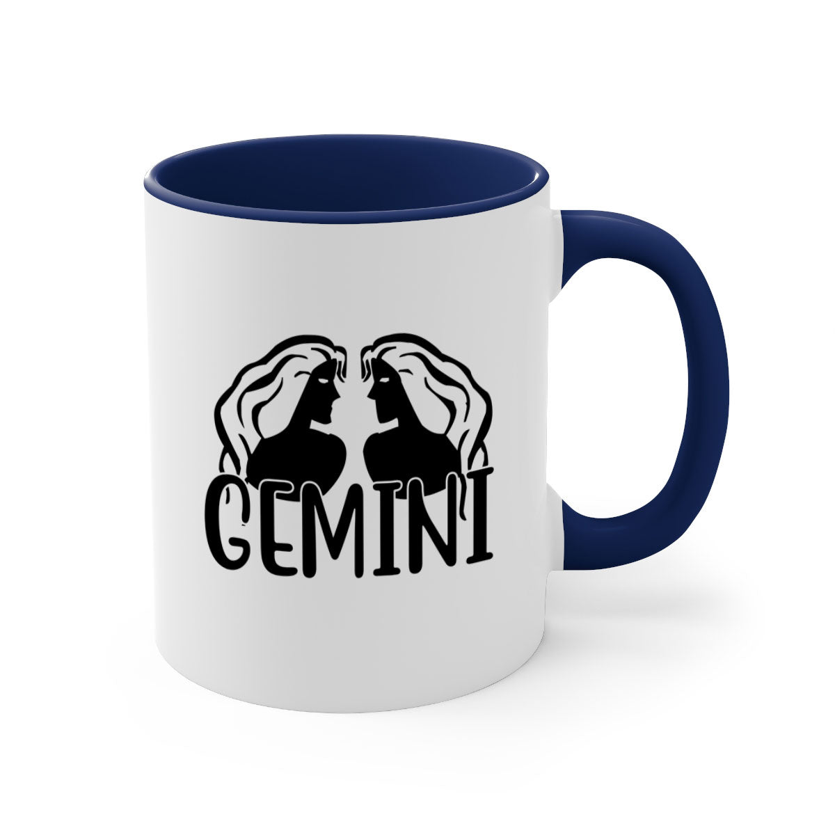 Gemini 227# Zodiac Mug with colorful handle and interior, showcasing a glossy finish and zodiac design.